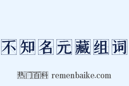 不知名元藏组词是什么意思的图片